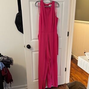 Nine West Vibrant Pink Sleeveless Jumpsuit